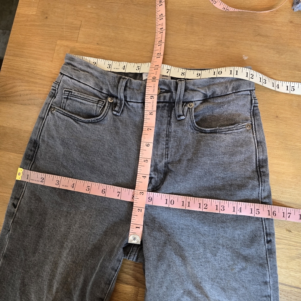 Good American Good Classic Raw Hem Jeans GCRH625TFT Size 0/25 - Picture 10 of 11